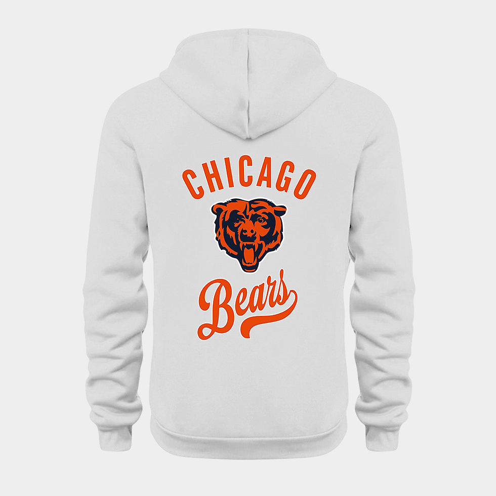 Thumbnail: Chicago Bears White Quarter Zip Hoodie