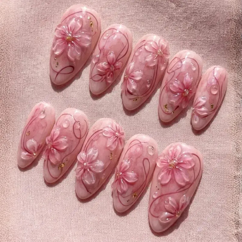 press on nails, custom press on nails, fake nails, Nails Art