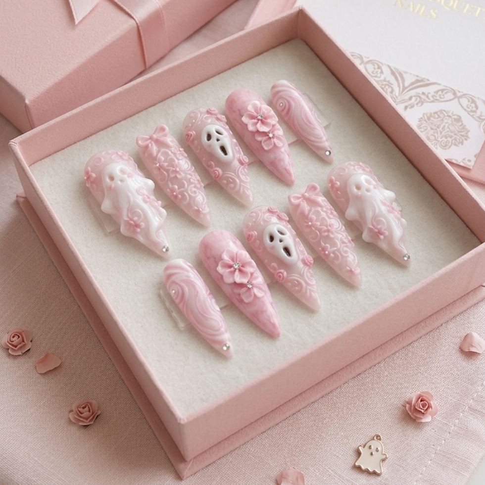 Thumbnail: press on nails, custom press on nails, fake nails, Nails Art