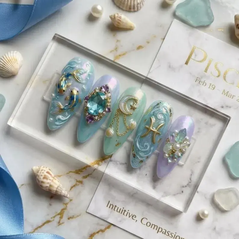 press on nails, custom press on nails, fake nails, Nails Art