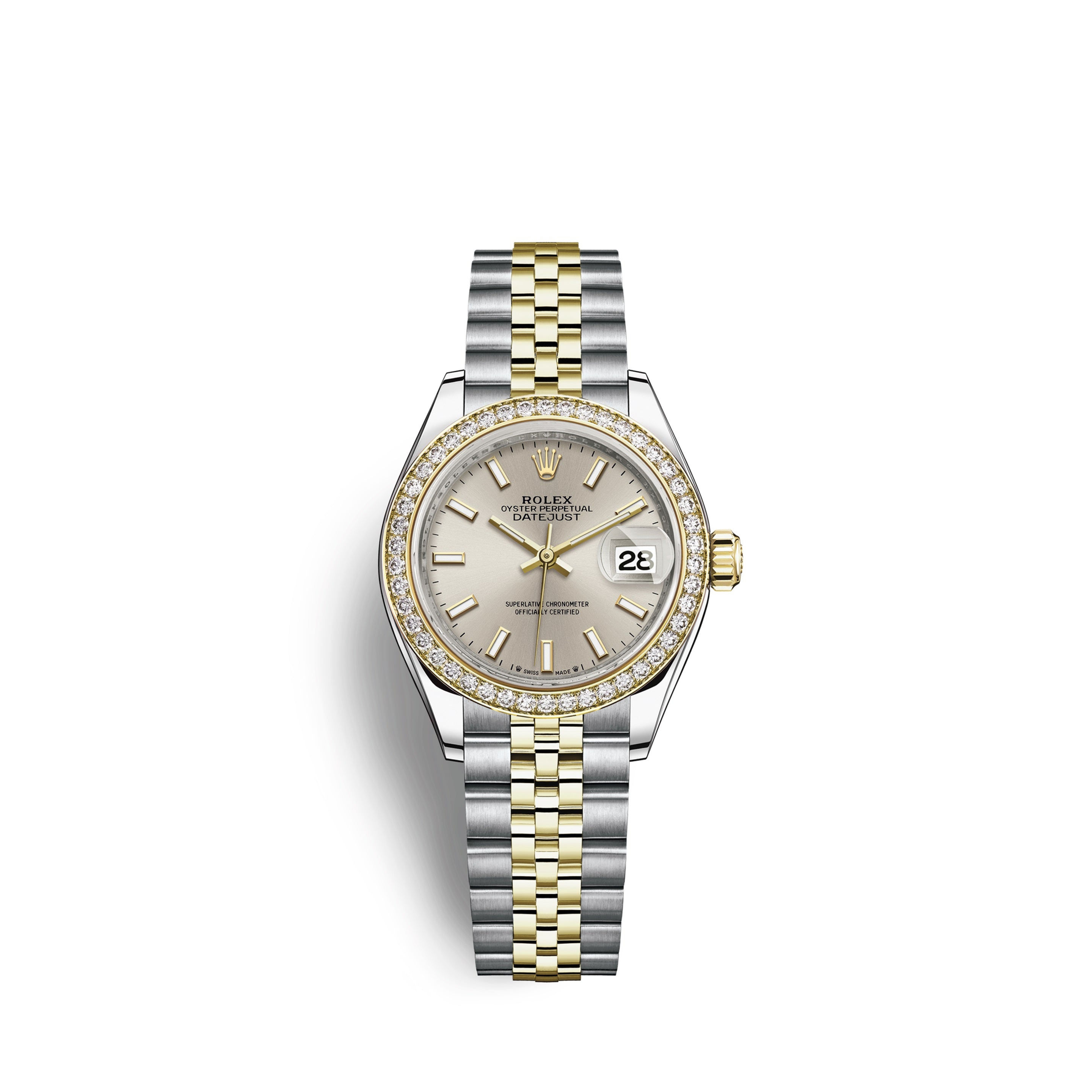 Rolex Lady-Datejust 28, Oystersteel and 18k Yellow Gold Ref# 279383RBR-0017