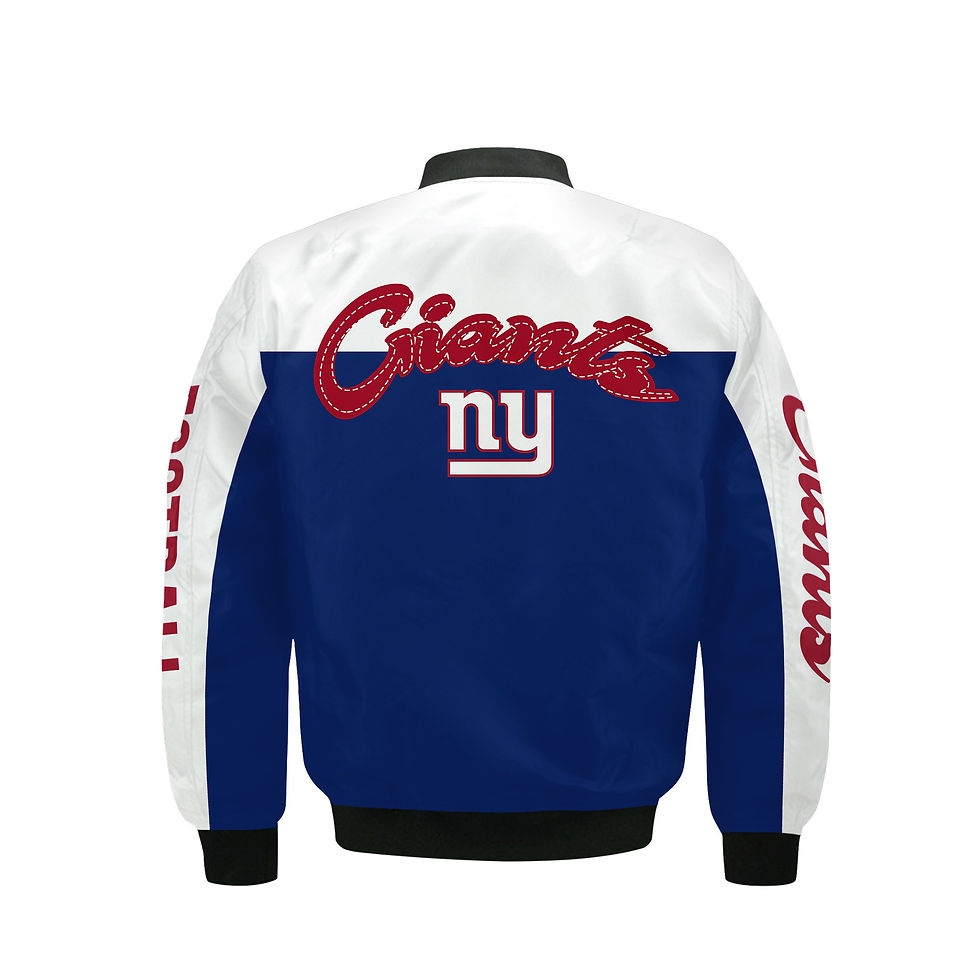 Thumbnail: New York Giants National Football League 2024 Face Any Weather Bomber Jacket