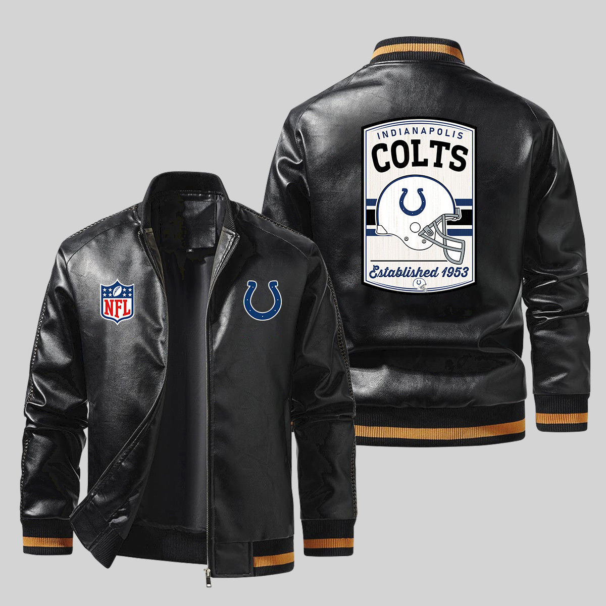 Indianapolis Colts NFL Team Logo Helmet Vintage Awesome Year Pattern Black 2D Le