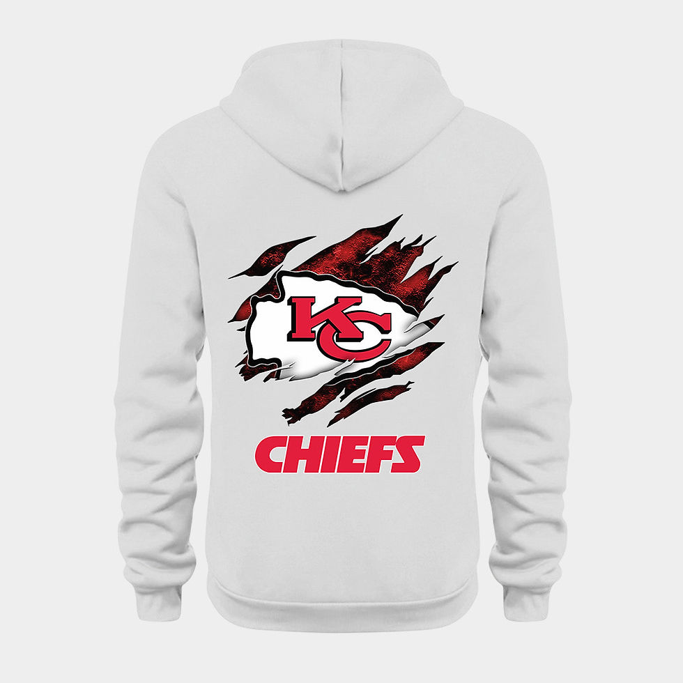 Thumbnail: Kansas City Chiefs White Quarter Zip Hoodie