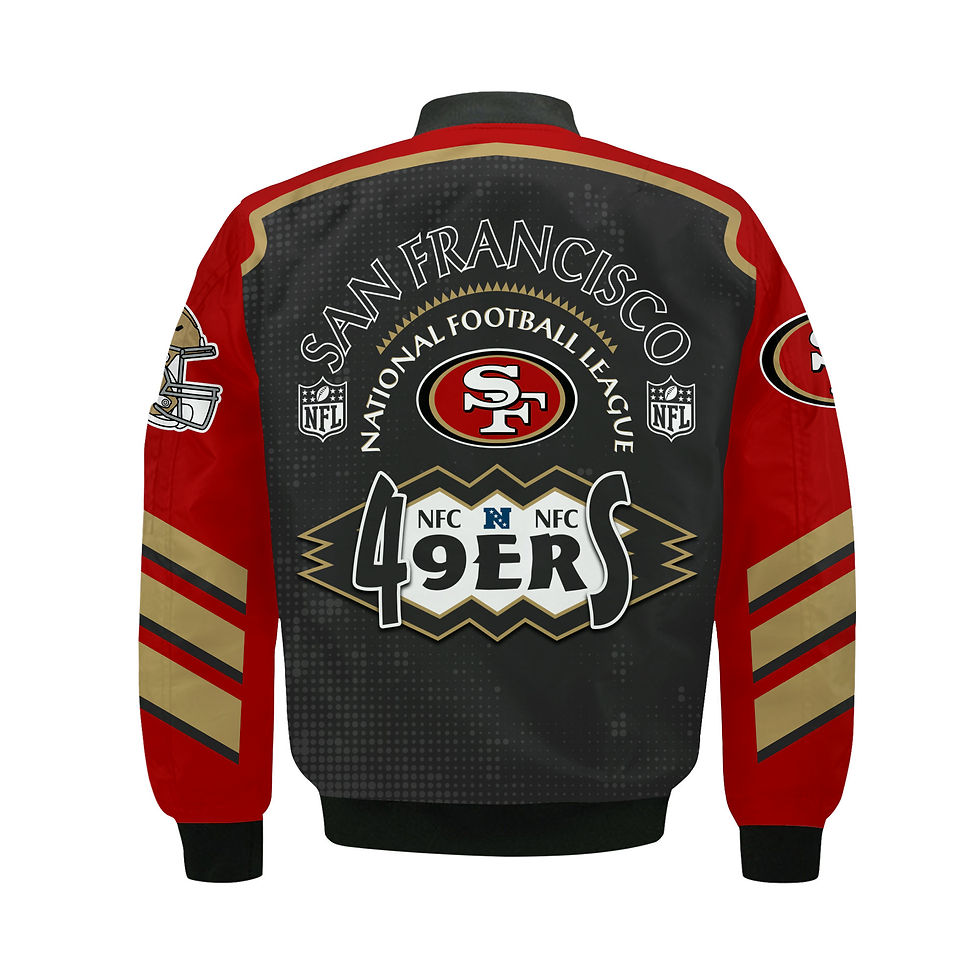 Thumbnail: San Francisco 49ers Football Team 2024- 25 Relentless Determination Bomber Jacke