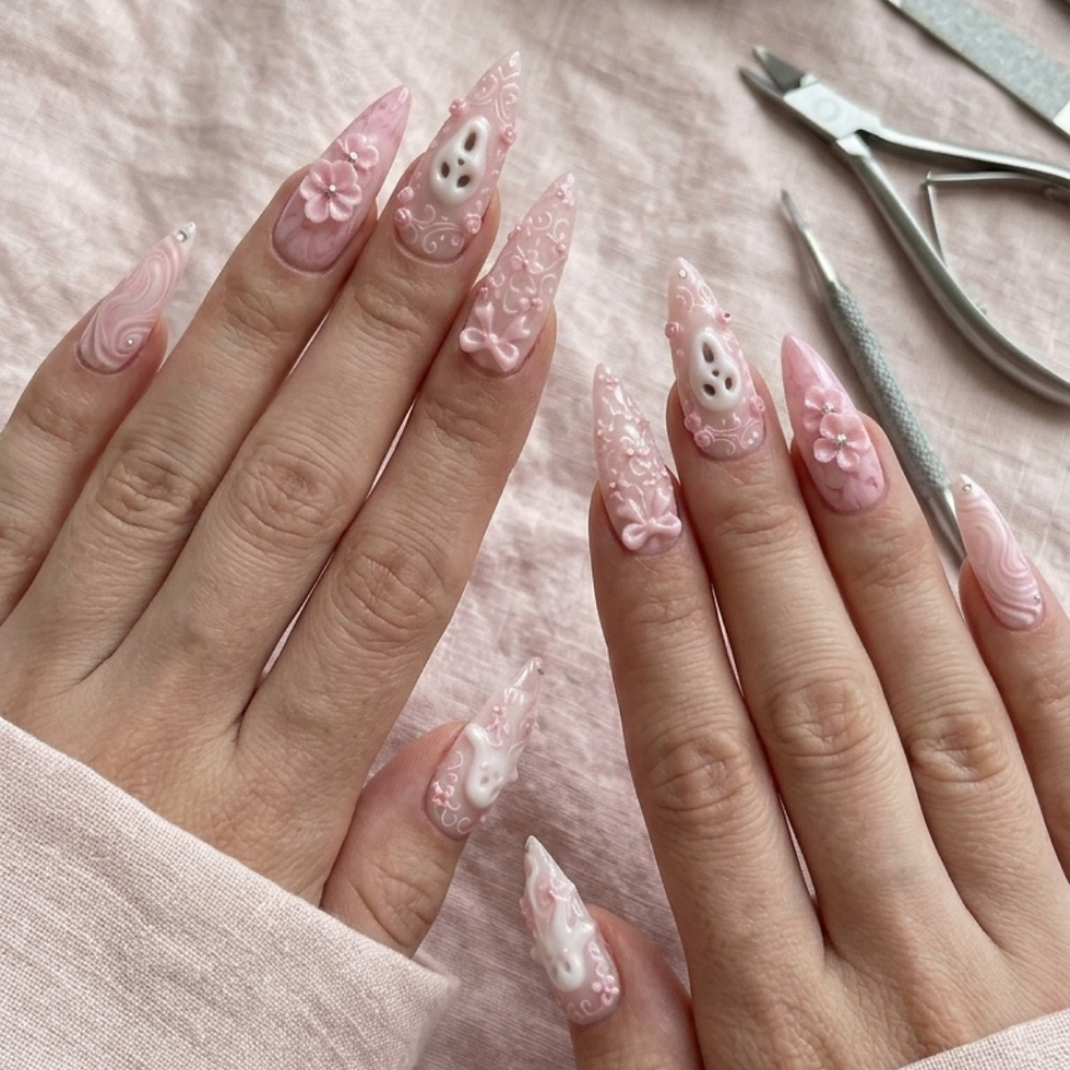 Thumbnail: press on nails, custom press on nails, fake nails, Nails Art