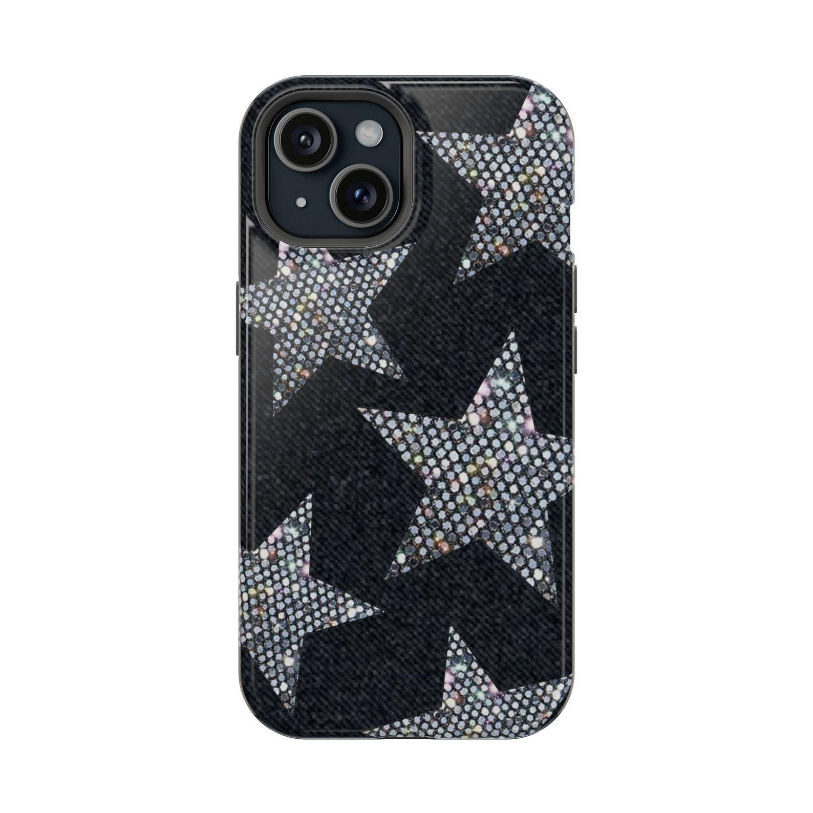 Magsafe Silver Star Tough Phone Case, Magnetic Phone Case | iPhone 17/16/15/14/1