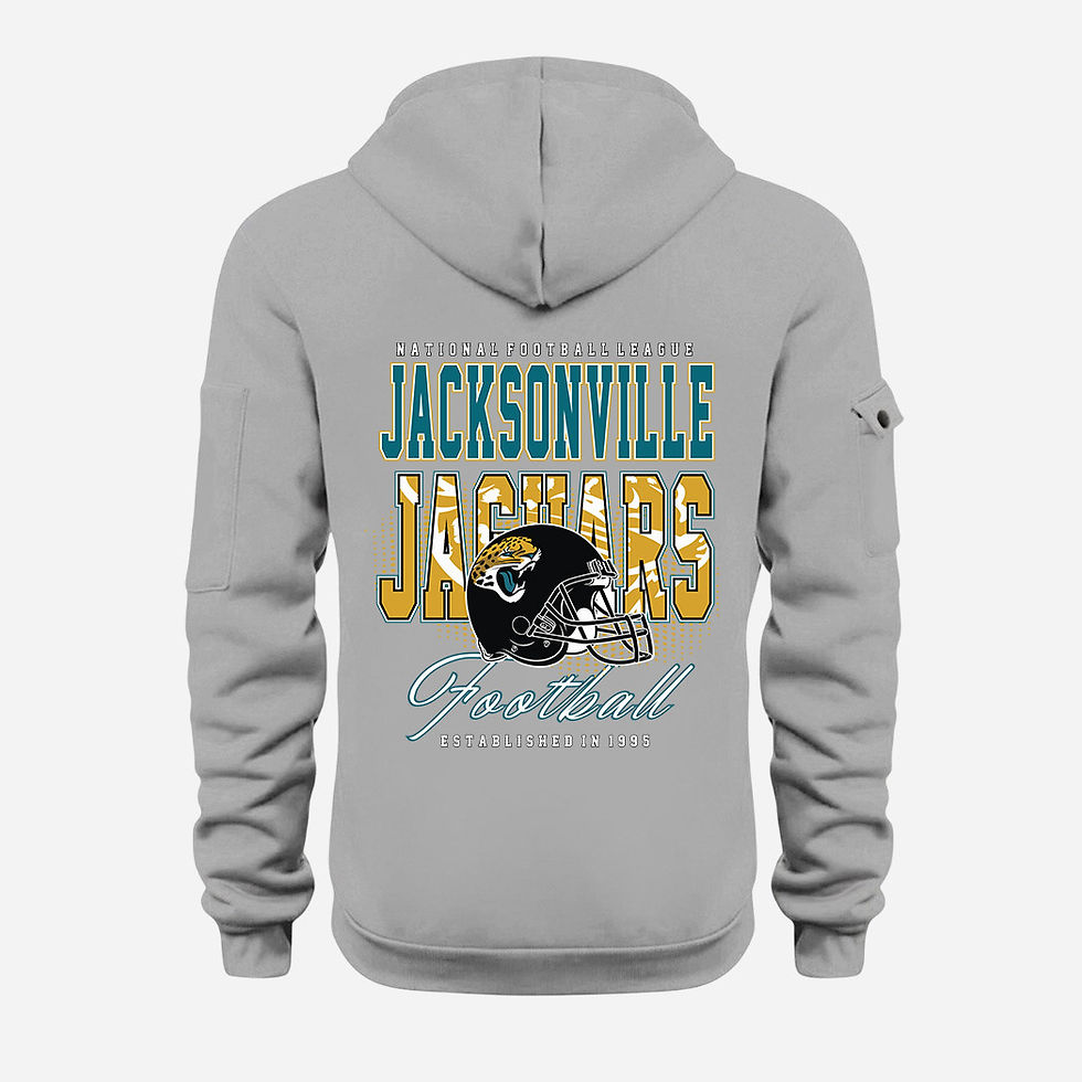 Thumbnail: Jacksonville Jaguars Grey Quarter Zip Hoodie