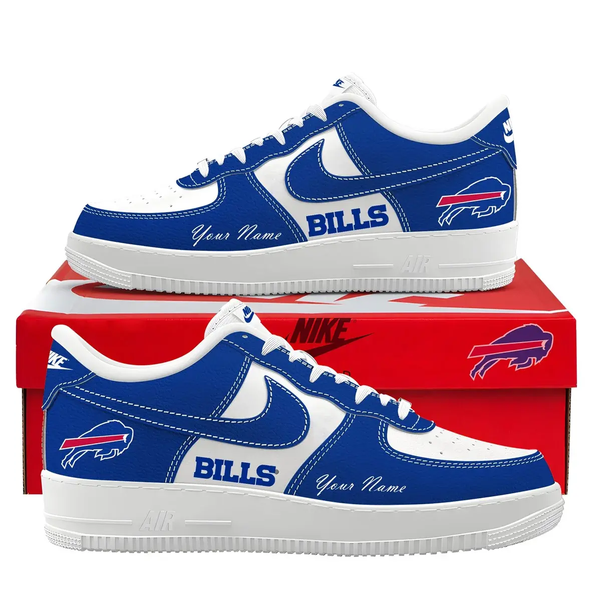 Buffalo Bills Customized Custom Air Force 1 - Air Jordan 1 Shoes Sneaker
