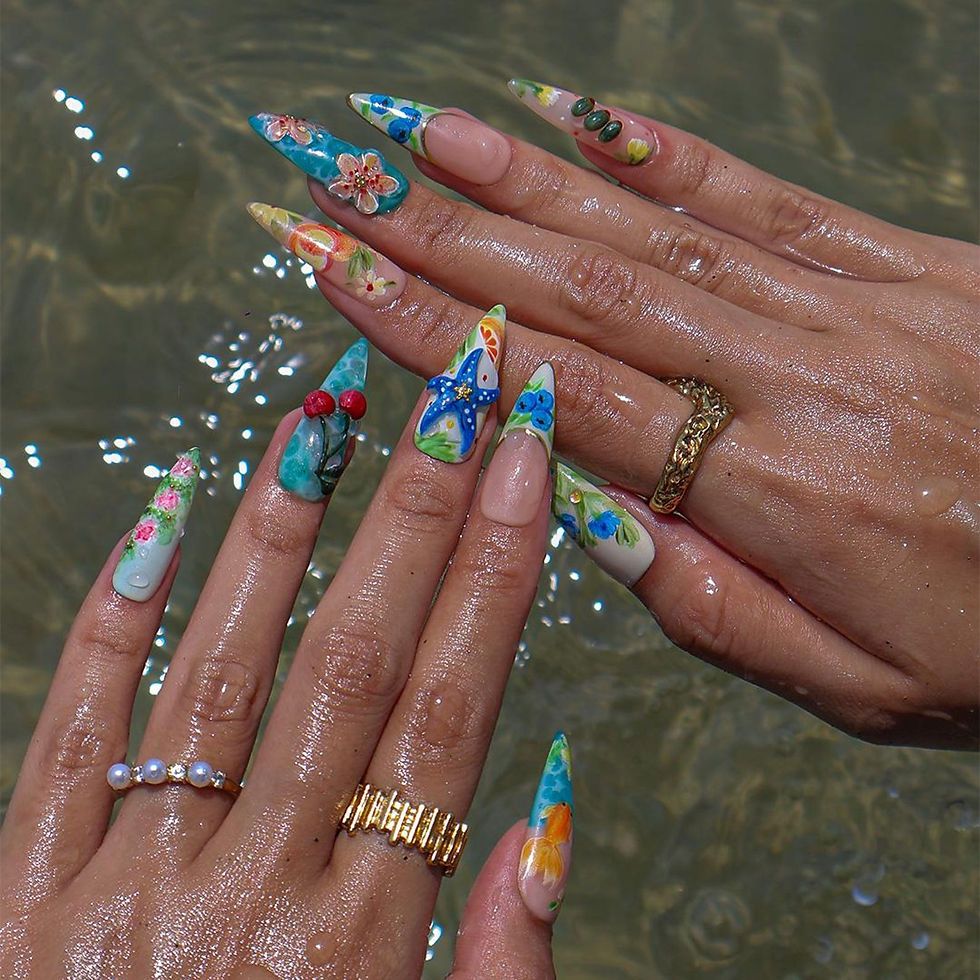 Thumbnail: press on nails, custom press on nails, fake nails, Nails Art