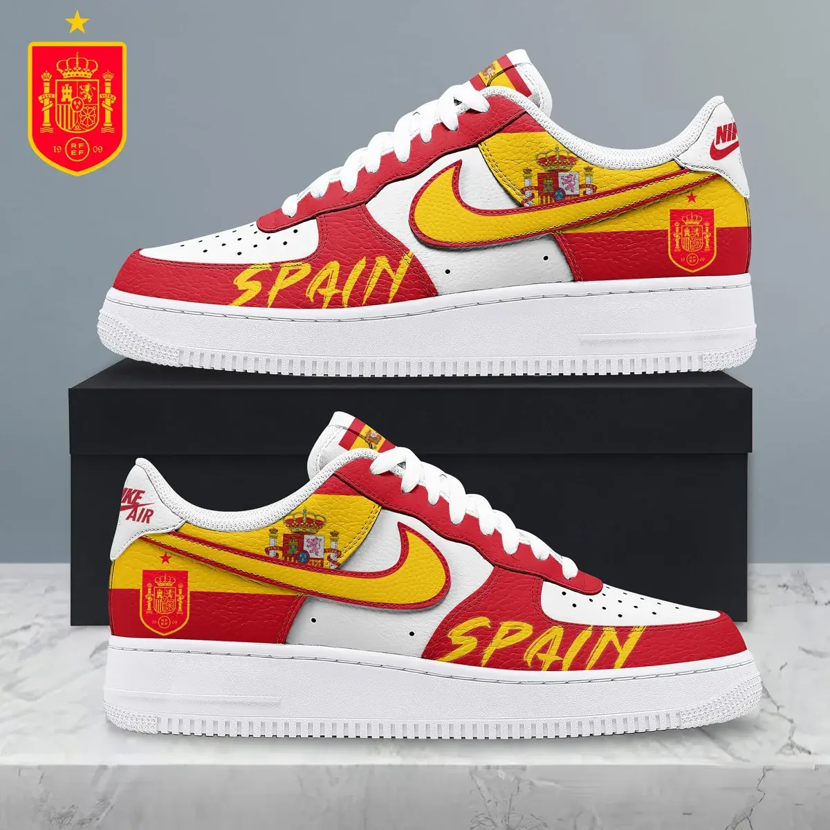 Spain Premium WC26 Team Pride Custom Air Force 1 - Air Jordan 1 Shoes Sneaker