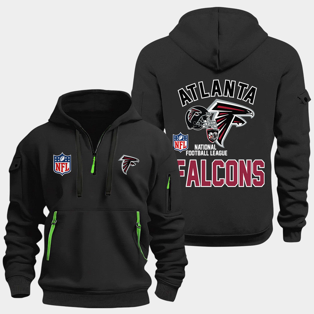 Atlanta Falcons Black Quarter Zip Hoodie