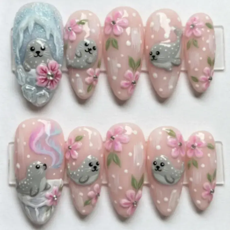 press on nails, custom press on nails, fake nails, Nails Art