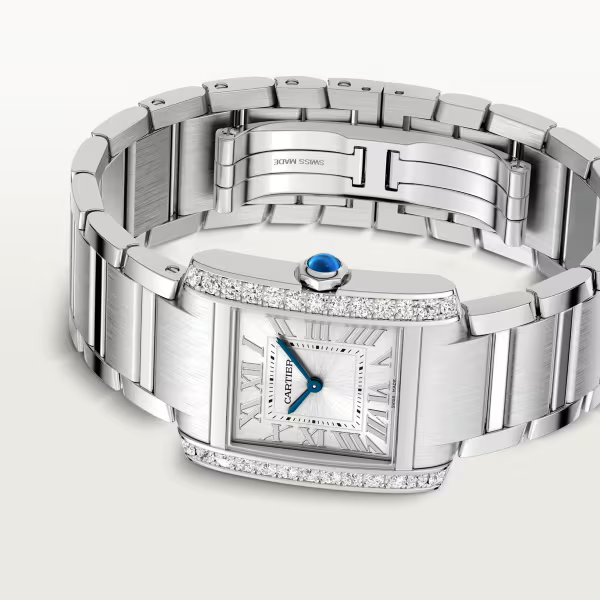 Thumbnail: Cartier Tank Francaise, Stainless Steel, Diamonds, 32mm x 27mm Ref# W4TA0021