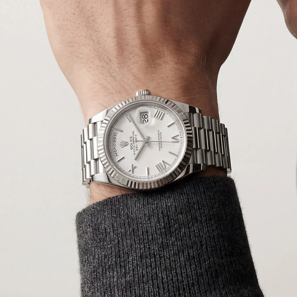 Thumbnail: Rolex Day-Date White Dial Men's Watch