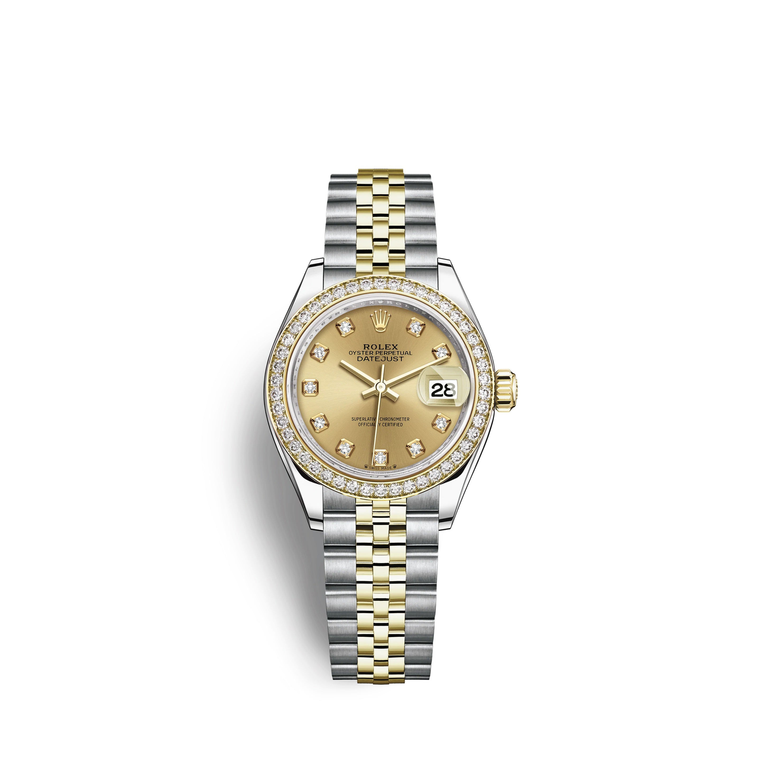 Rolex Lady-Datejust 28, Oystersteel and 18k Yellow Gold Ref# 279383RBR-0011