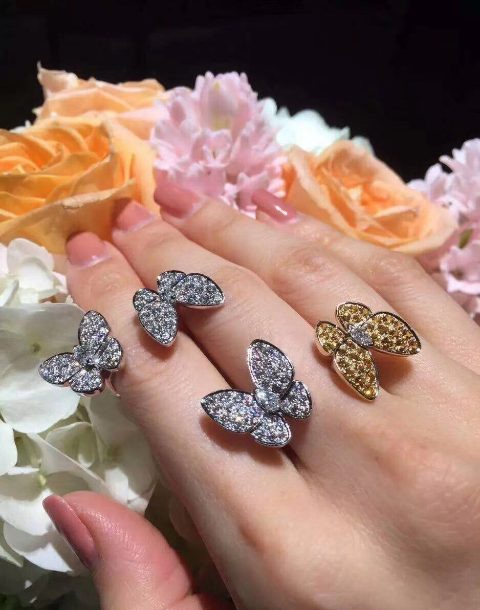 Thumbnail: Two Butterfly Sapphire Ring