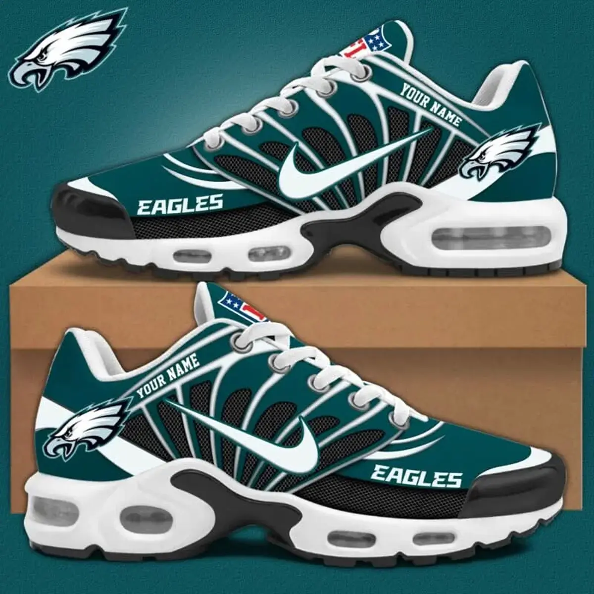 Philadelphia Eagles Custom Air-Style Sneakers V.9