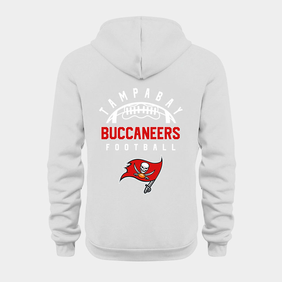 Thumbnail: Tampa Bay Buccaneers White Quarter Zip Hoodie