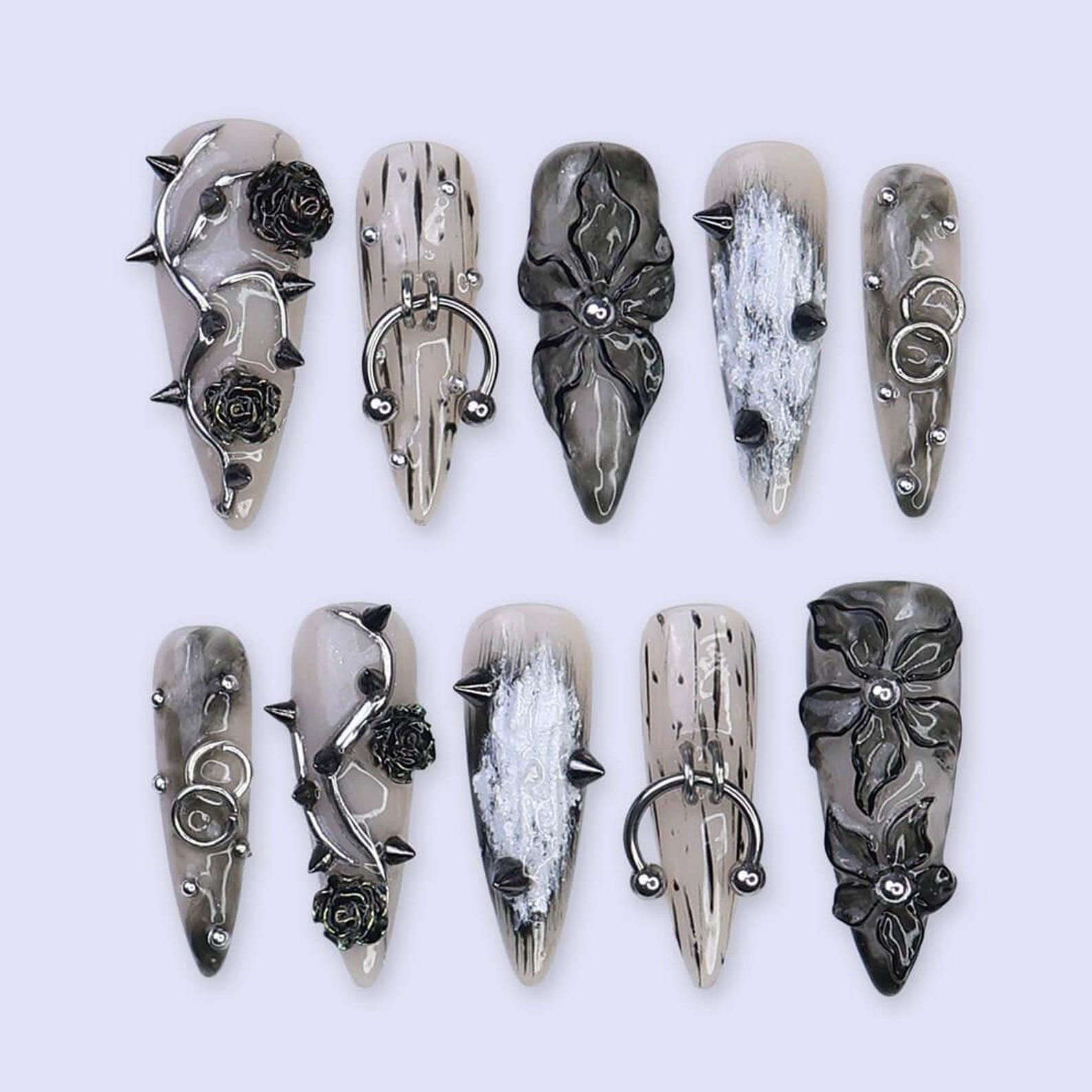 press on nails, custom nails, fake nails, Nails Art, custom nail