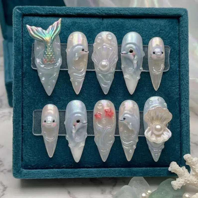 press on nails, custom press on nails, fake nails, Nails Art