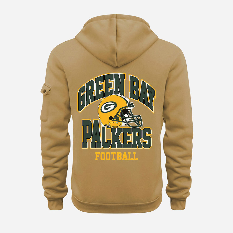Thumbnail: Green Bay Packers Gold Quarter Zip Hoodie