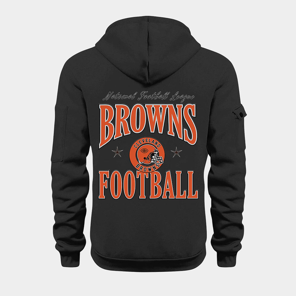 Thumbnail: Cleveland Browns Black Quarter Zip Hoodie