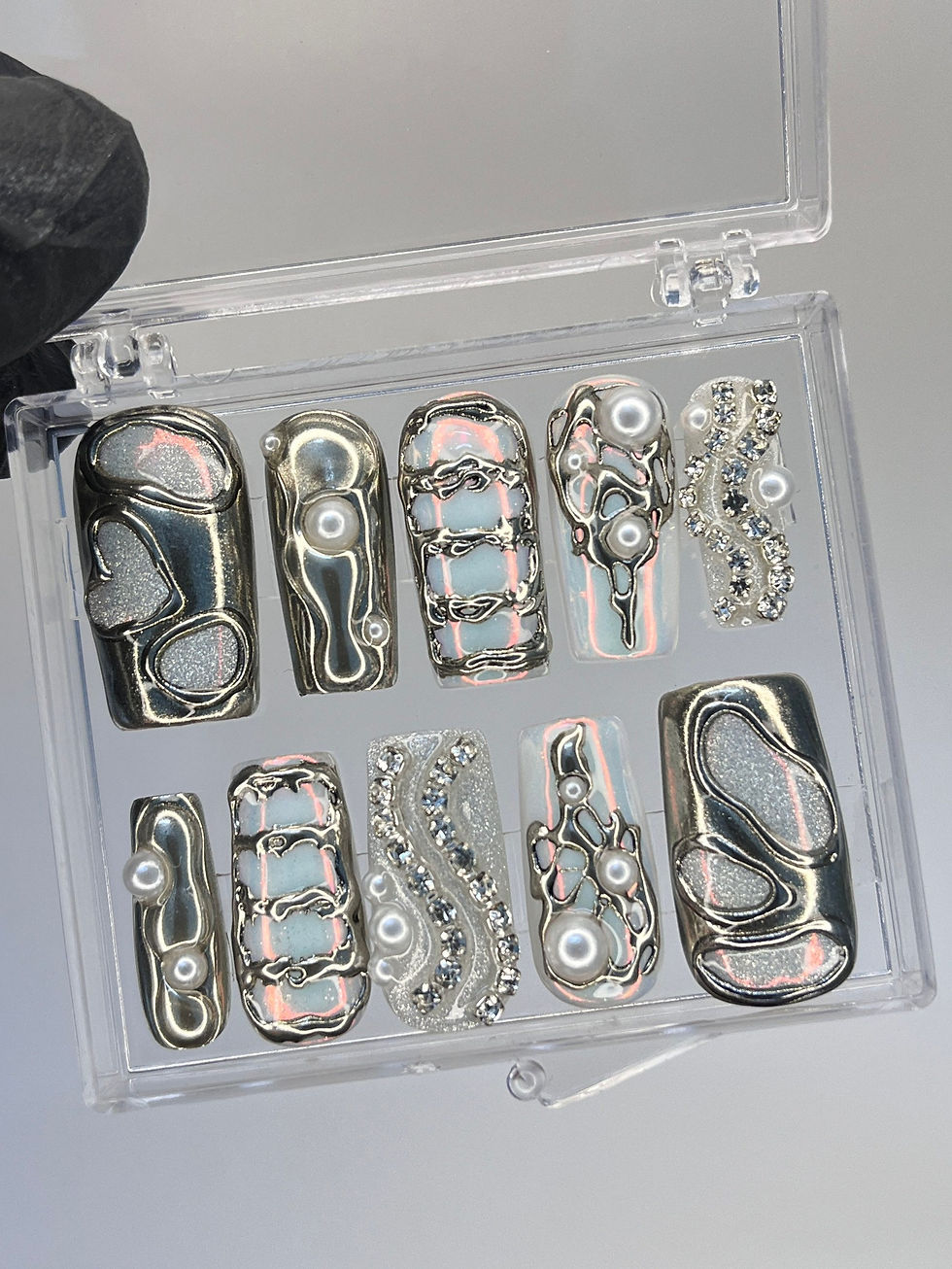 Thumbnail: press on nails, custom nails, fake nails, Nails Art, custom nail
