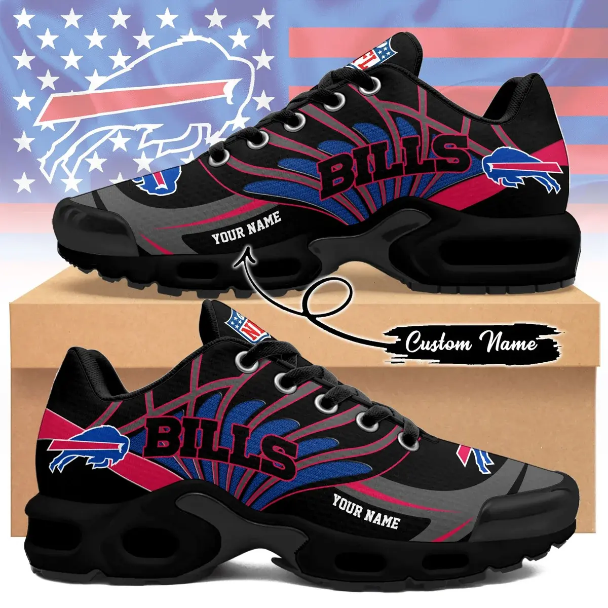 Buffalo Bills Premium NFL Custom GameDay Energy Air Max Shoes