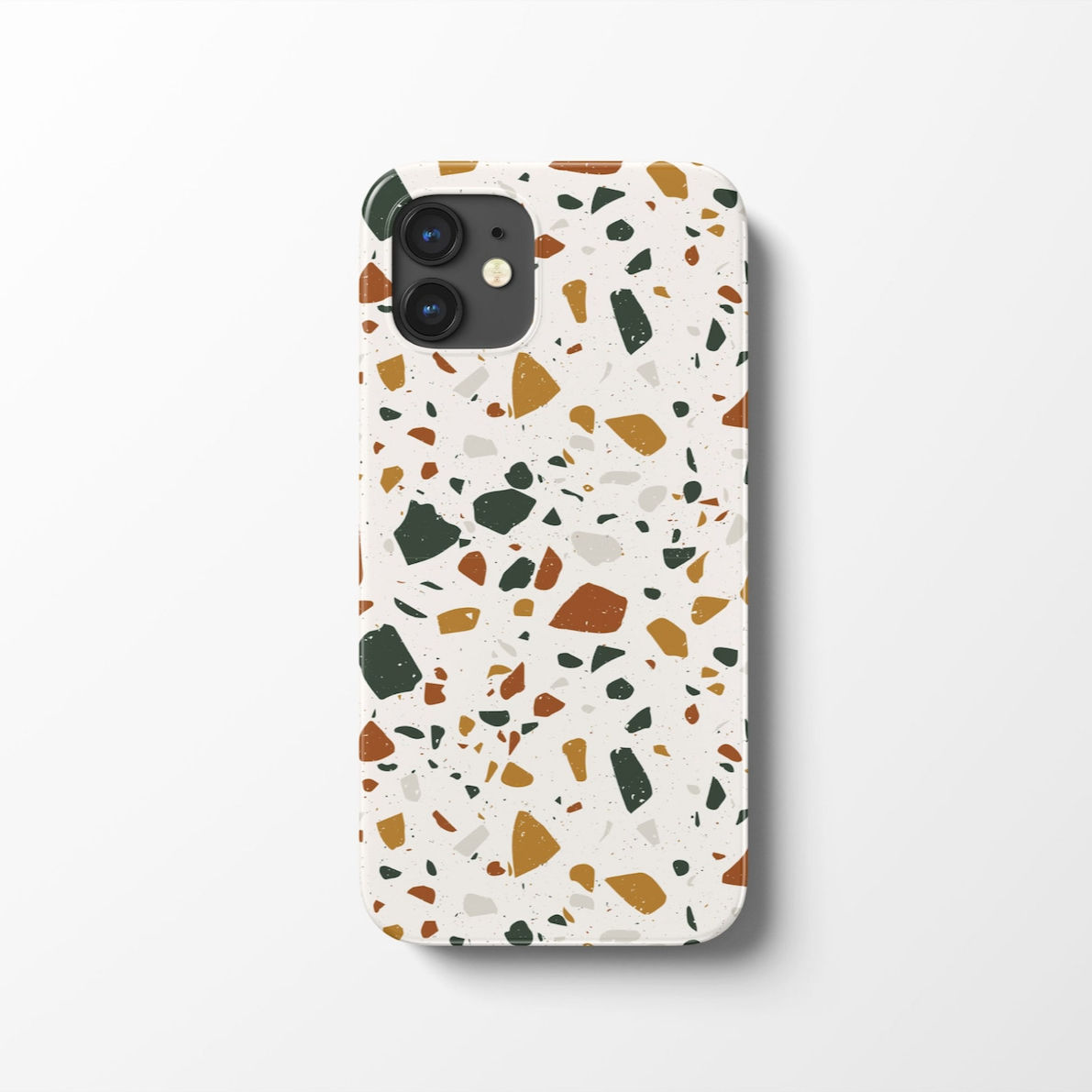 Burning Man Terrazzo Phone Case Cover | Aesthetic Hard Shell Protective Snap Tou