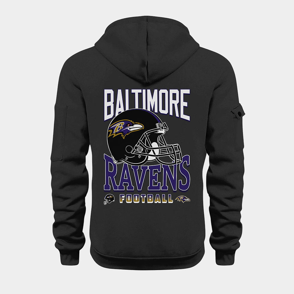 Thumbnail: Baltimore Ravens Black Quarter Zip Hoodie