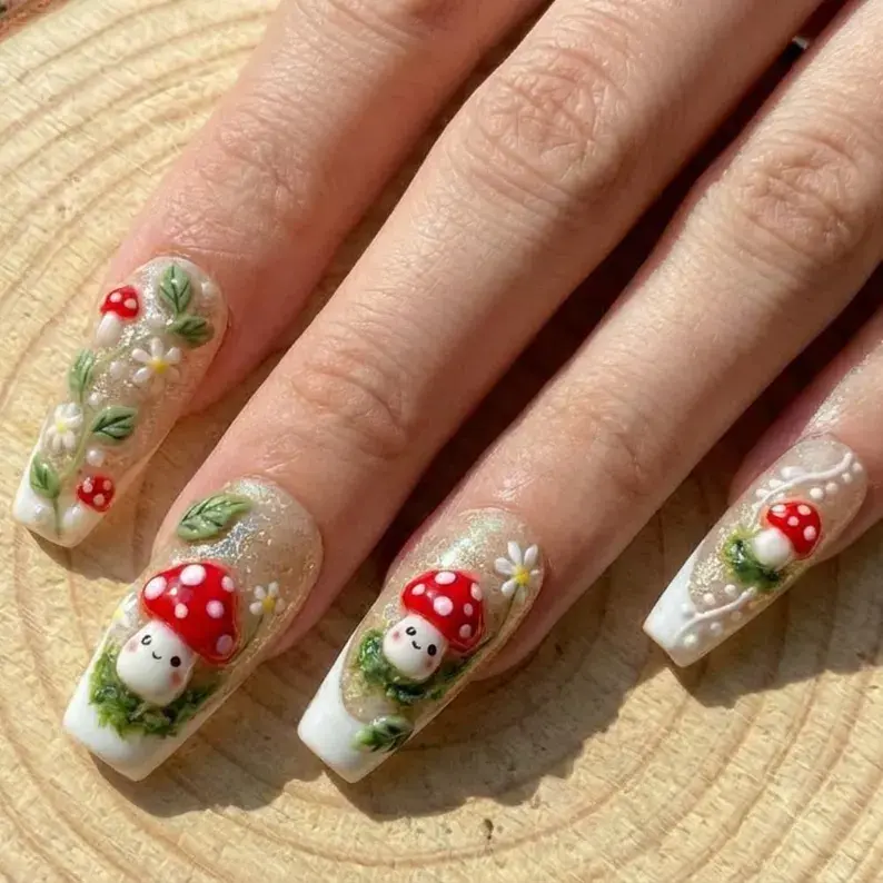 Thumbnail: press on nails, custom press on nails, fake nails, Nails Art