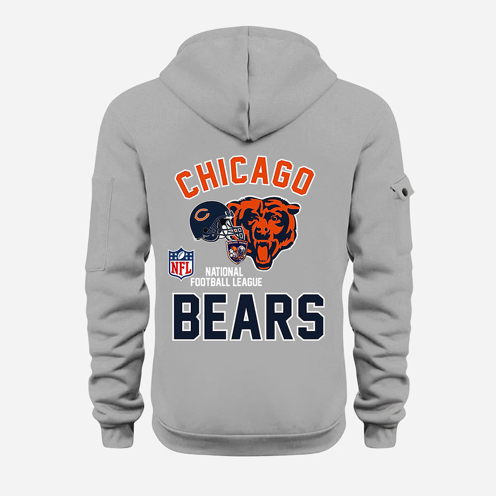 Thumbnail: Chicago Bears Grey Quarter Zip Hoodie