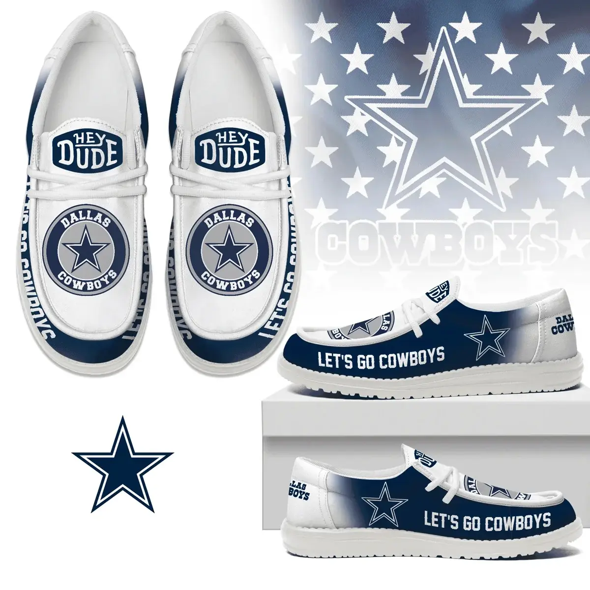 Dallas Cowboys Custom Air-Style Sneakers V.10