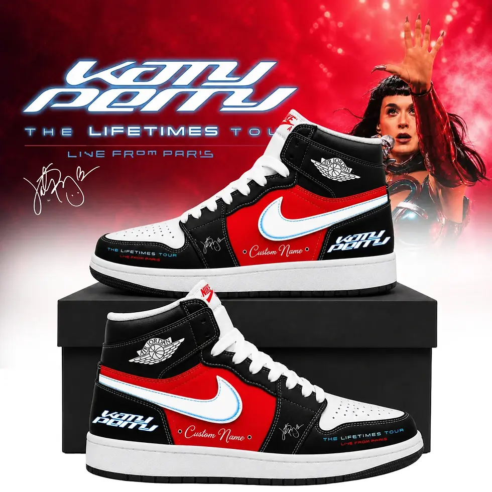 Thumbnail: Katy Perry ' The Lifetimes Tour Live From Paris ' Custom Air Force 1 Sneakers