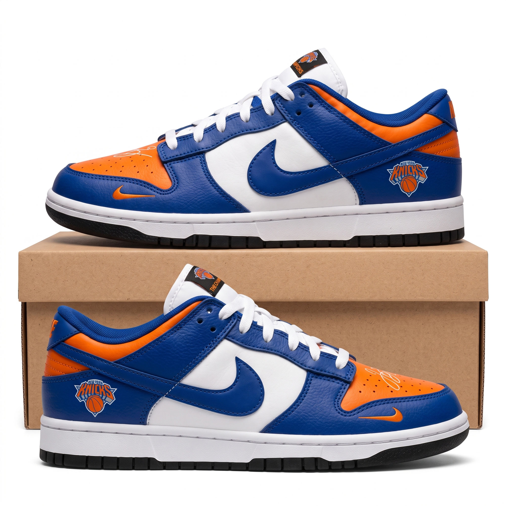 New York Knicks Championship Edition Custom Dunk-Style Sneakers