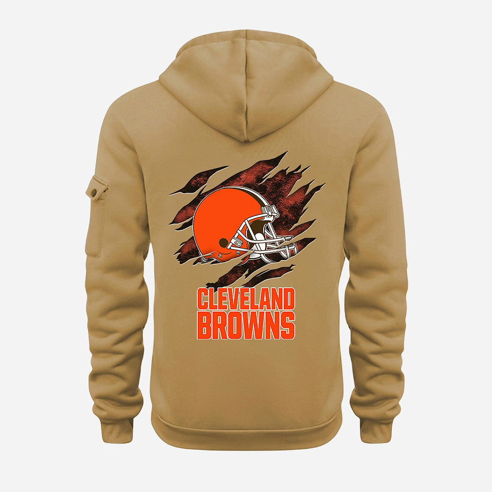 Thumbnail: Cleveland Browns Gold Quarter Zip Hoodie