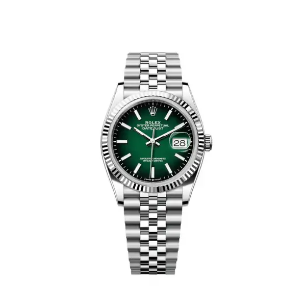 Rolex Datejust 36 126234 Stainless Steel Green Ombré Dial Jubilee