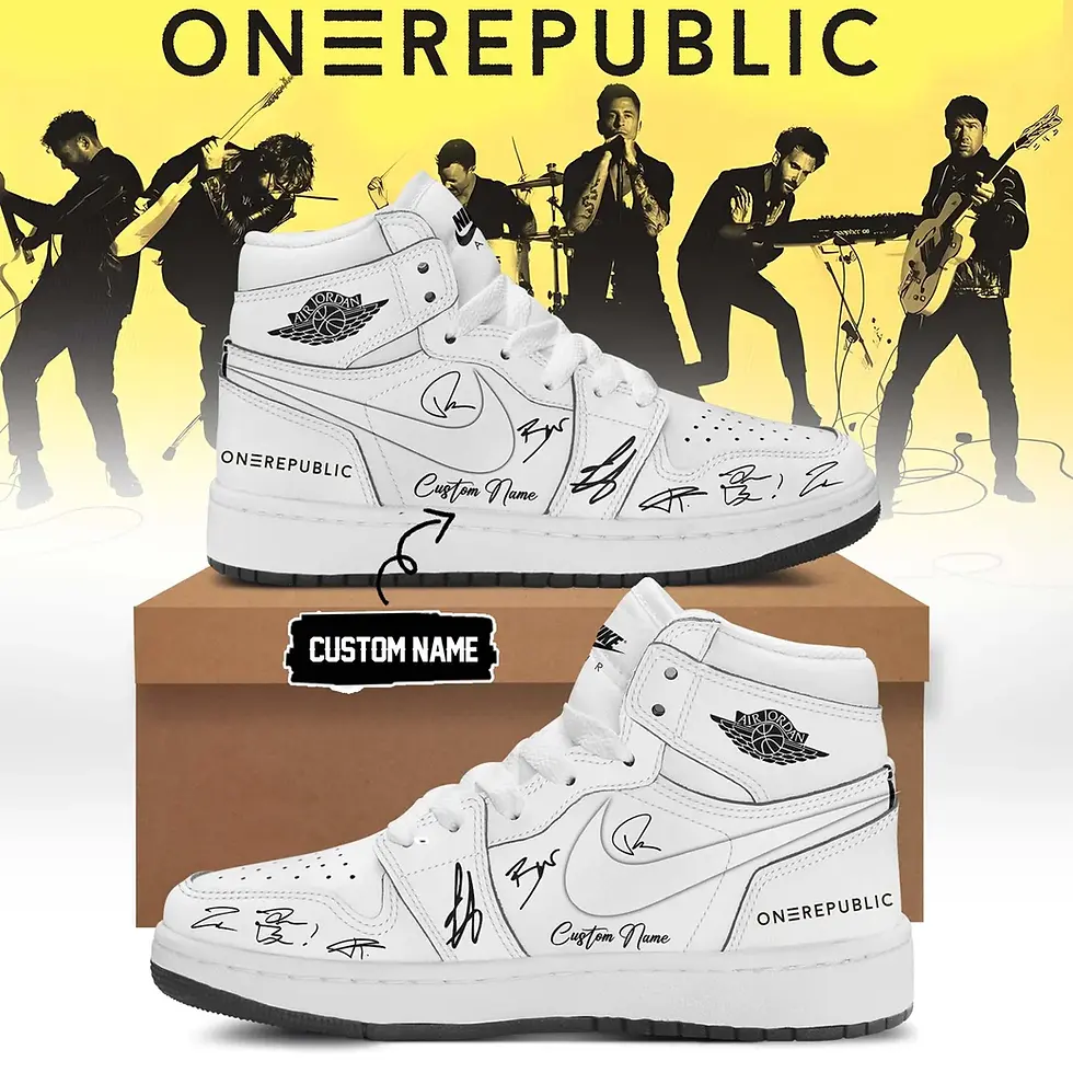 Thumbnail: OneRepublic Official Tour Custom Air Force 1 - Air Jordan 1 Shoes Sneaker