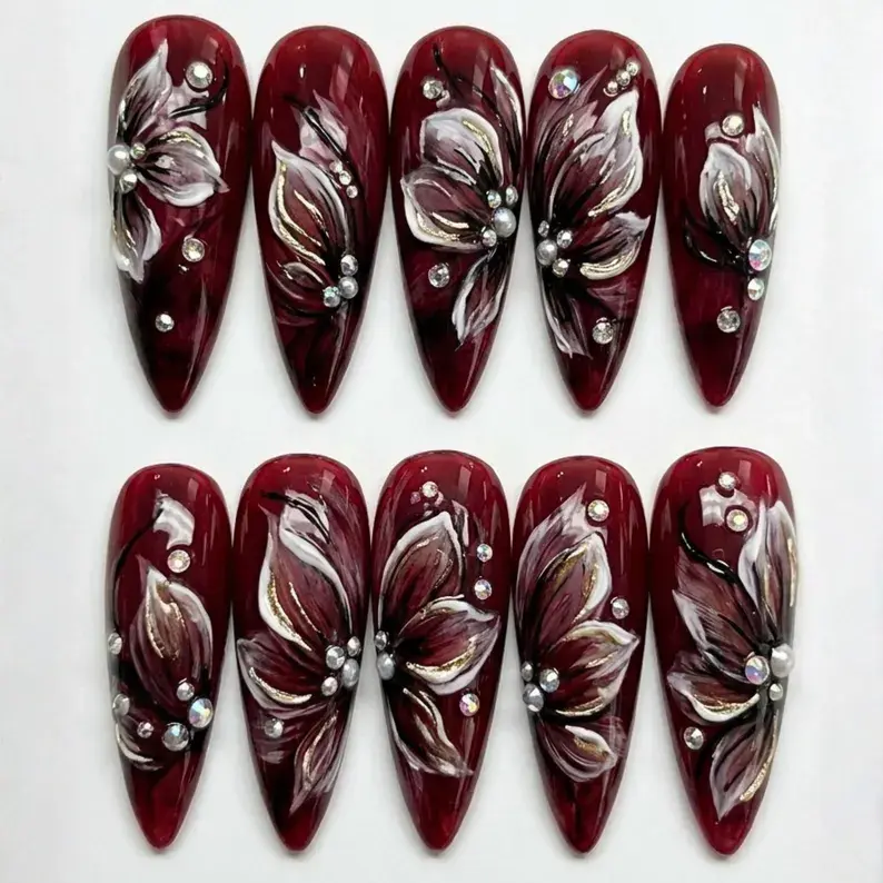 press on nails, custom press on nails, fake nails, Nails Art