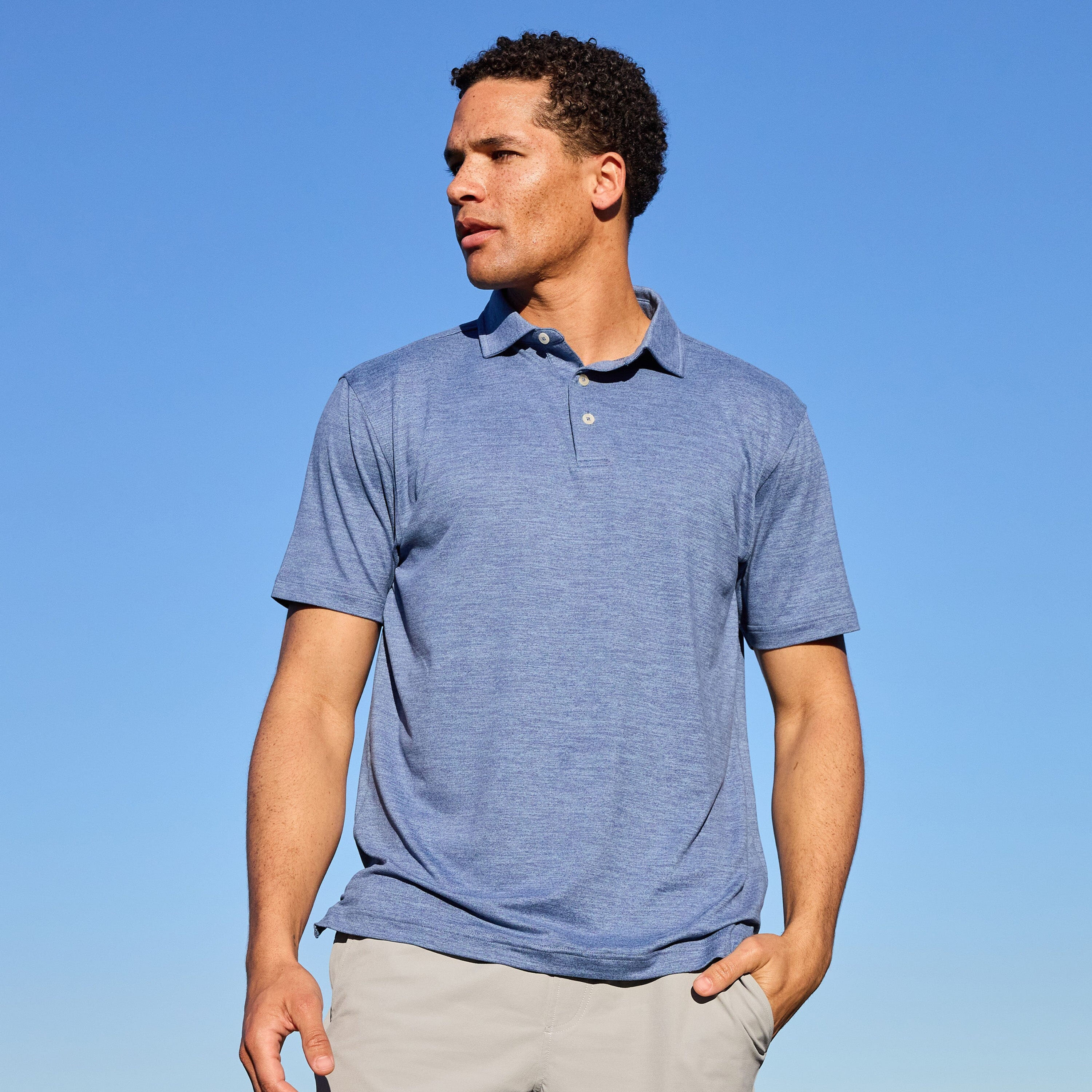 Rhoback Tailwind Performance Polo Performance Polo - Coastal Blue/Potomac Blue