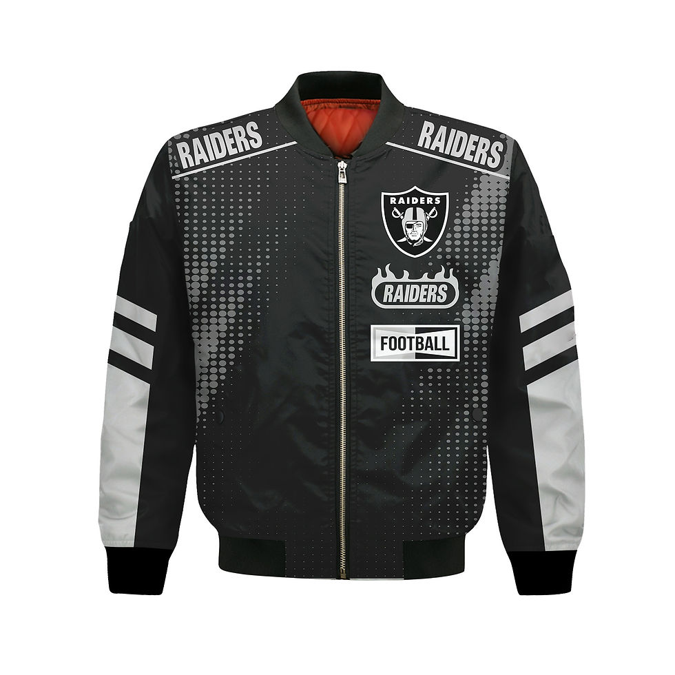Thumbnail: Las Vegas Raiders Football Team 2024 - 25 The Light Of The Star Bomber Jacket