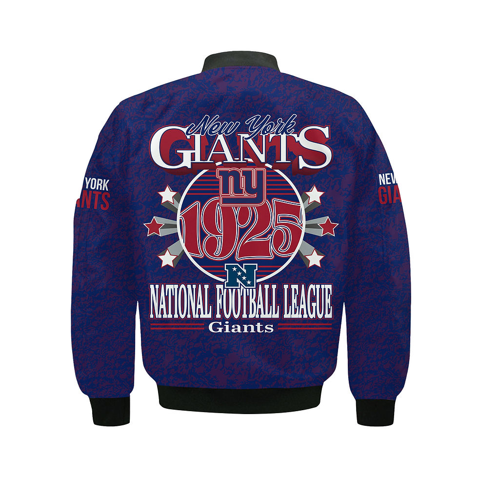 Thumbnail: New York Giants Football Team 2024 -25 Super Durable Bomber Jacket