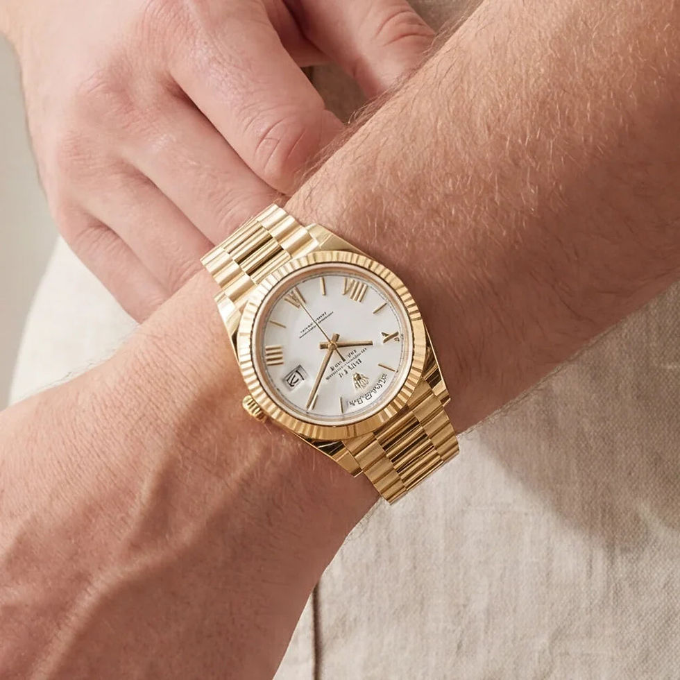 Thumbnail: Rolex Day-Date White Dial Men's President Watch
