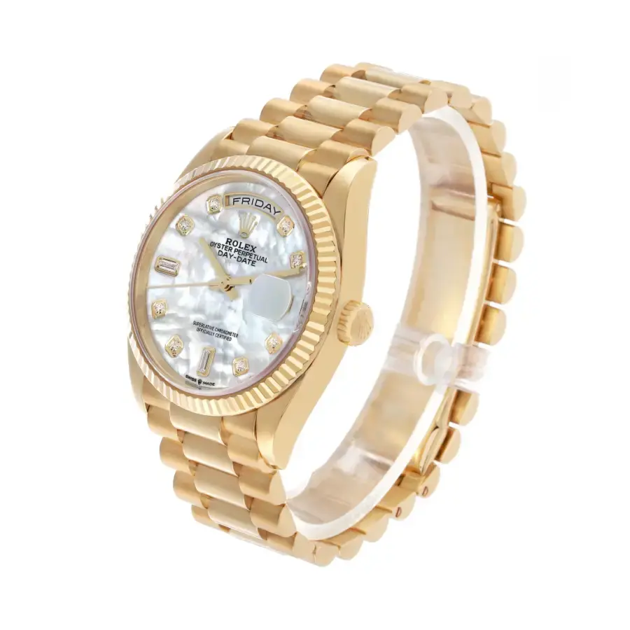 Thumbnail: Rolex Day-Date 128238 Mother-of-Pearl Dial 36 mm Automatic Watch