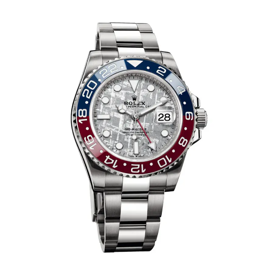 Thumbnail: Rolex GMT-Master II 126710 Steel Watch with White Dial