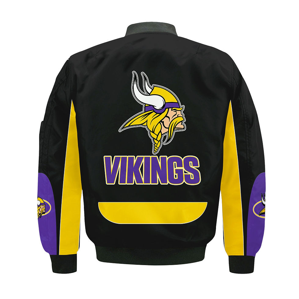 Thumbnail: Minnesota Vikings Football Team 2024 - 25 In Sync With The Home Team Bomber Jack