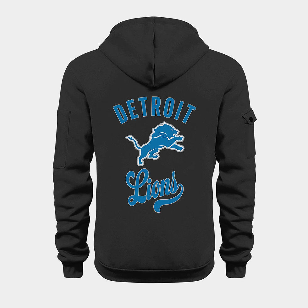 Thumbnail: Detroit Lions Black Quarter Zip Hoodie