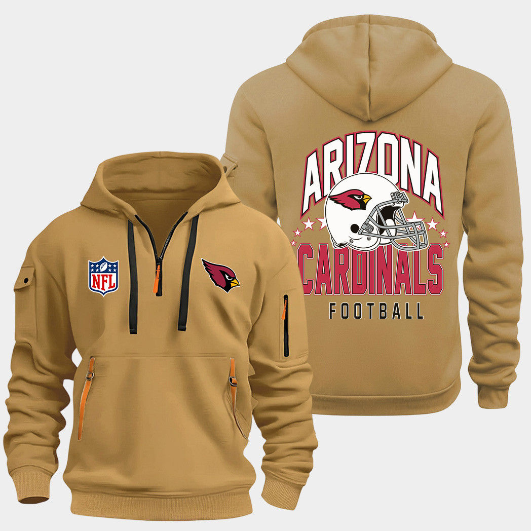 Arizona Cardinals Gold Quarter Zip Hoodie