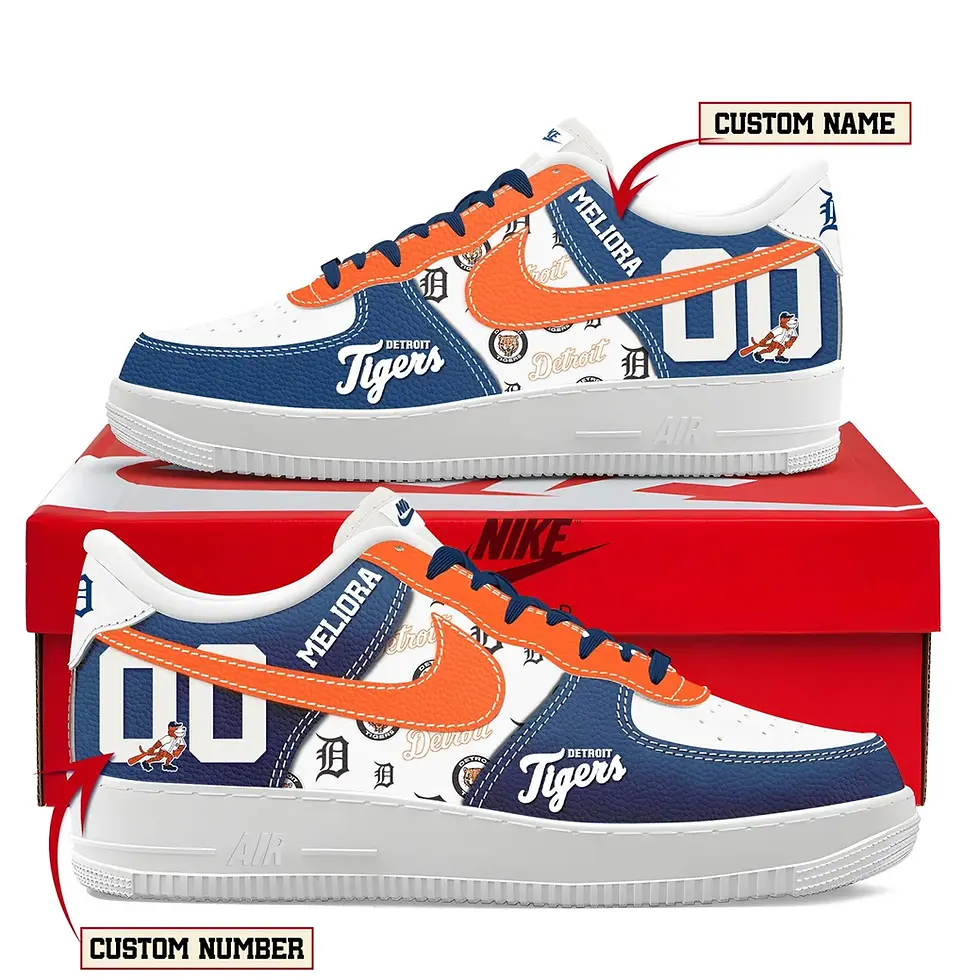 Thumbnail: Detroit Tigers Custom Air Force 1 - Air Jordan 1 Shoes Sneaker
